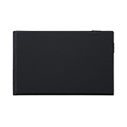 Black carrying case for a tablet.