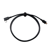 A black cable with USB-C connectors
